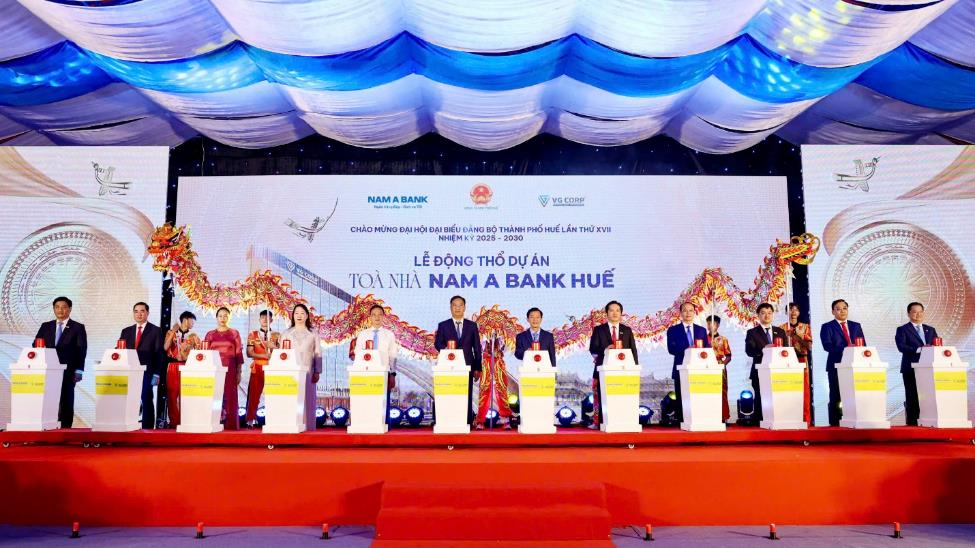 Động thổ tòa nhà Nam A Bank Huế - công trình xanh gắn kết hành trình di sản miền Trung- Ảnh 1.