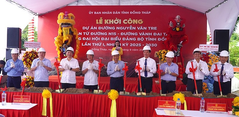 Đồng Tháp khởi công tuyến đường Nguyễn Văn Tre hơn 148 tỷ đồng- Ảnh 1.