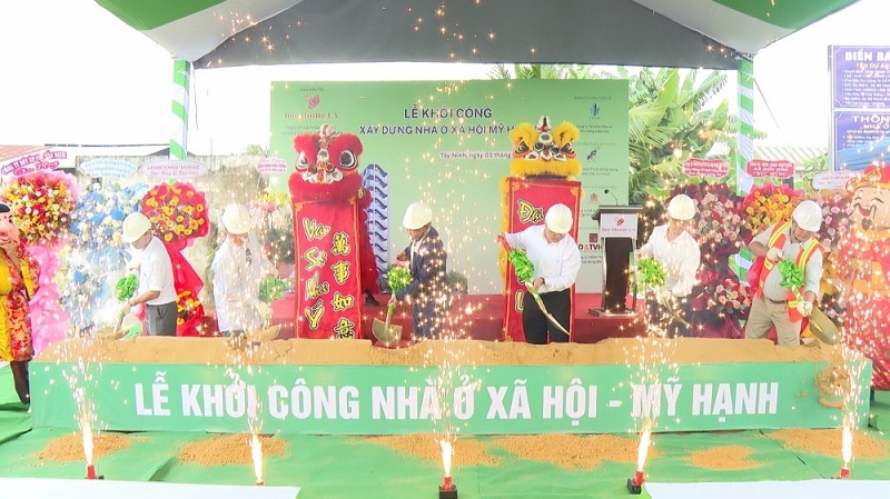 Tây Ninh khởi công nhà ở xã hội tại xã Mỹ Hạnh hơn 75 tỷ đồng- Ảnh 1.