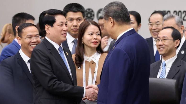 Chủ tịch nước Lương Cường gặp Tổng Bí thư, Chủ tịch Trung Quốc Tập Cận Bình- Ảnh 1. Chủ tịch nước Lương Cường gặp Tổng Bí thư, Chủ tịch Trung Quốc Tập Cận Bình- Ảnh 1.