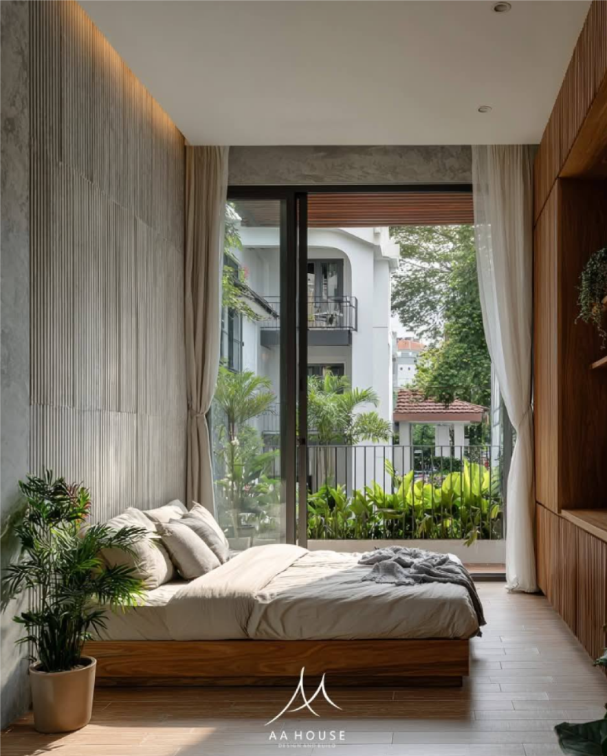 Nhà chữ L Tây Ninh: Mặt ngoài bê tông bên trong kiên cố, bên trong khoảng rỗng đôi ôm trọn thiên nhiên- Ảnh 9. Nhà chữ L Tây Ninh: Mặt ngoài bê tông bên trong kiên cố, bên trong khoảng rỗng đôi ôm trọn thiên nhiên- Ảnh 9.