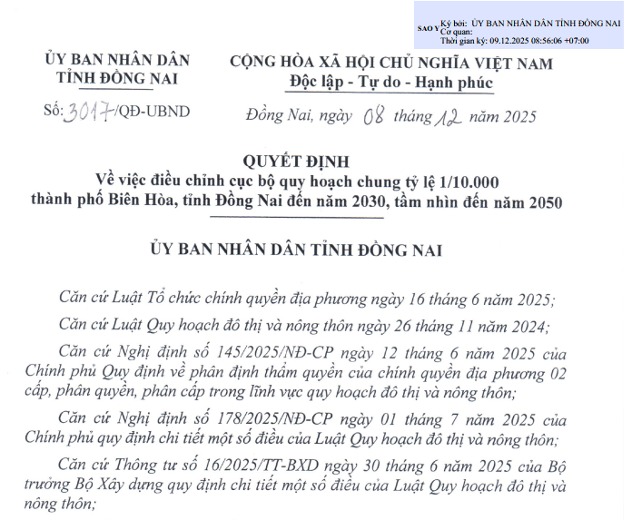 Điều chỉnh cục bộ quy hoạch chung TP.Biên Hòa để làm dự án 11.500 tỷ- Ảnh 1. Điều chỉnh cục bộ quy hoạch chung TP.Biên Hòa để làm dự án 11.500 tỷ- Ảnh 1.