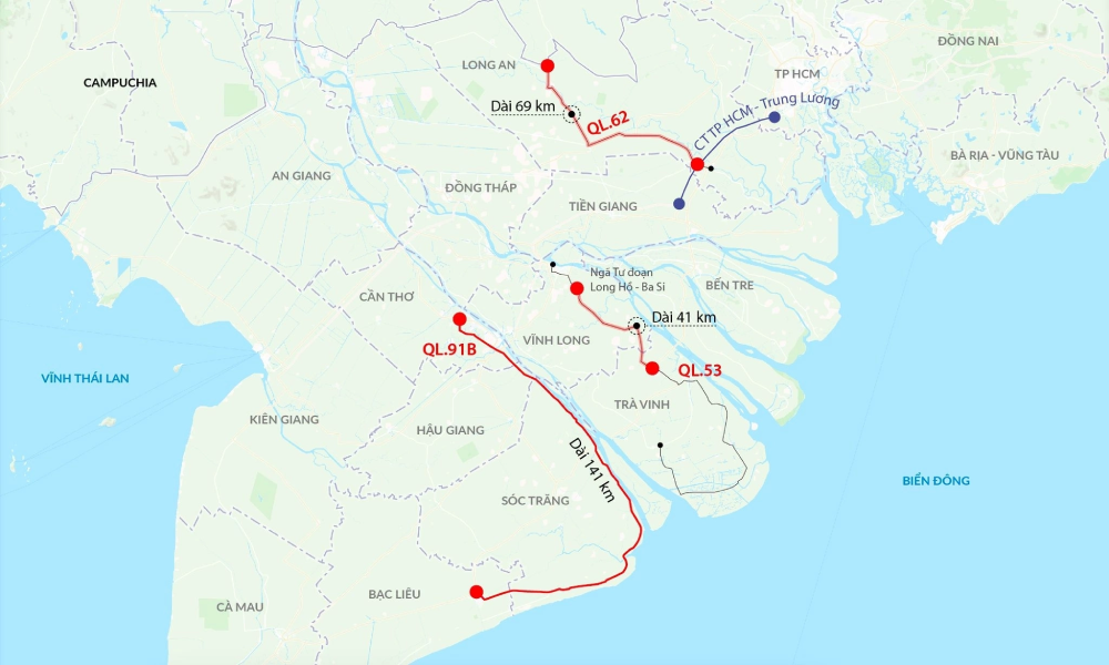 Quốc lộ 91B sắp “thay da đổi thịt”: Đường rộng 12m, chạy 80km/h, khởi công năm 2026- Ảnh 2. Quốc lộ 91B sắp “thay da đổi thịt”: Đường rộng 12m, chạy 80km/h, khởi công năm 2026- Ảnh 2.