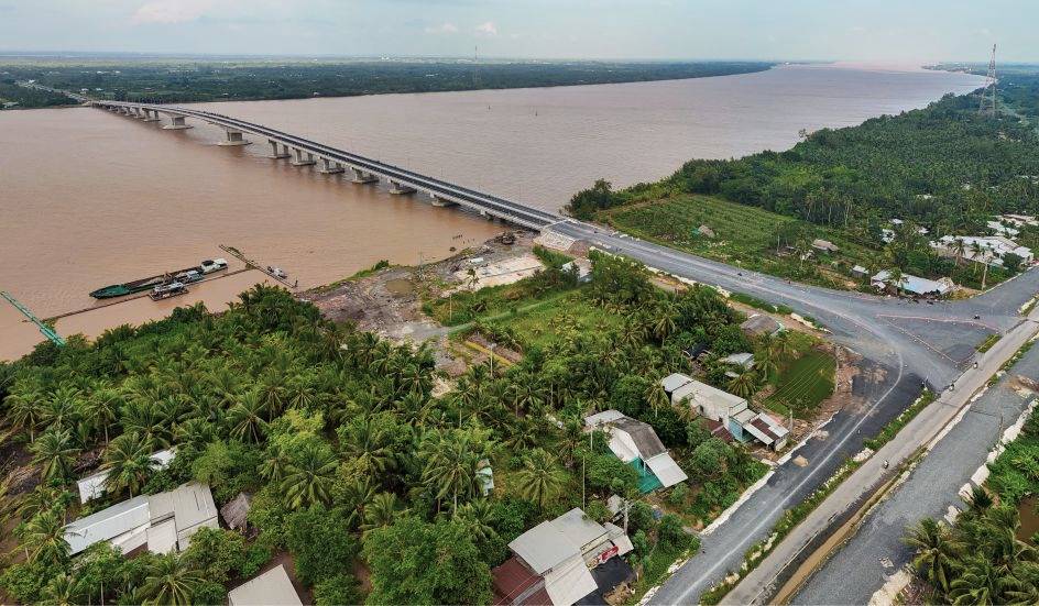 Từ TP.HCM về Cần Thơ, Vĩnh Long, Cà Mau ngắn hơn 80km nhờ cây cầu này- Ảnh 1. Từ TP.HCM về Cần Thơ, Vĩnh Long, Cà Mau ngắn hơn 80km nhờ cây cầu này- Ảnh 1.