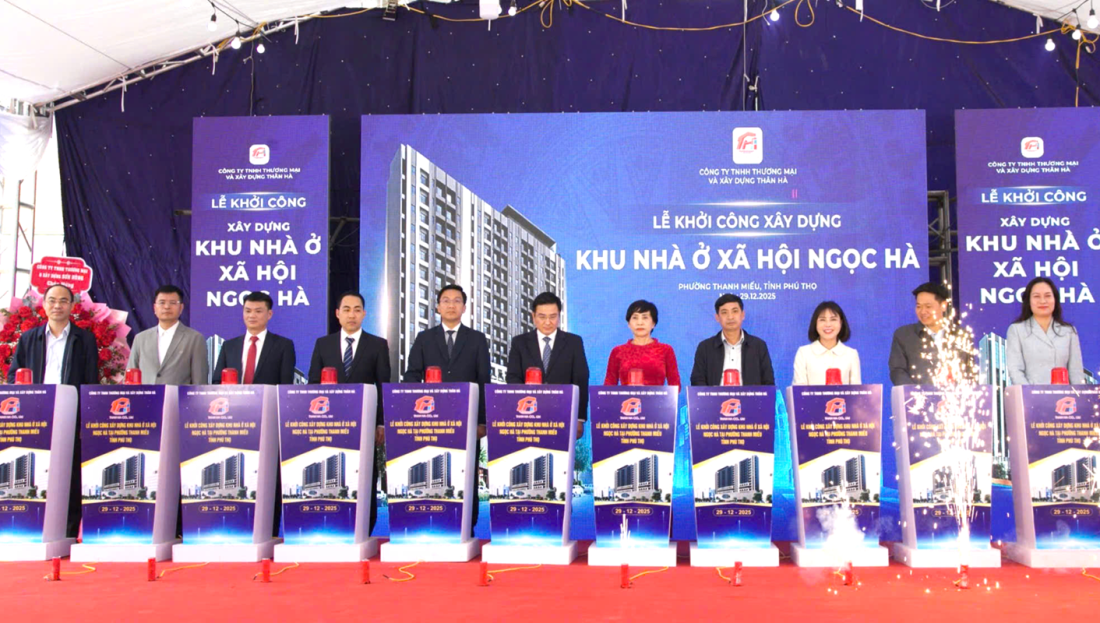 Th&ecirc;m hơn 200 căn nh&agrave; ở x&atilde; hội vừa được khởi c&ocirc;ng tại Ph&uacute; Thọ- Ảnh 1.