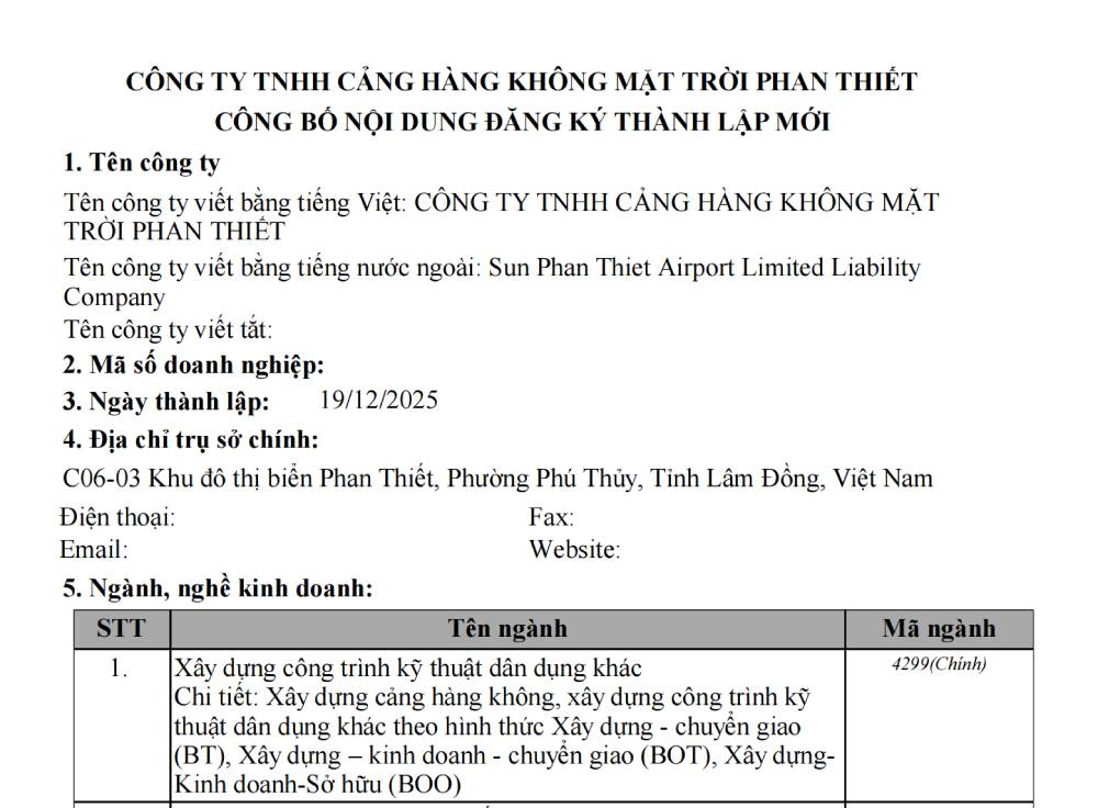 Một c&ocirc;ng ty h&agrave;ng kh&ocirc;ng 600 tỷ đồng vừa th&agrave;nh lập, đặt trụ sở tại L&acirc;m Đồng- Ảnh 1.