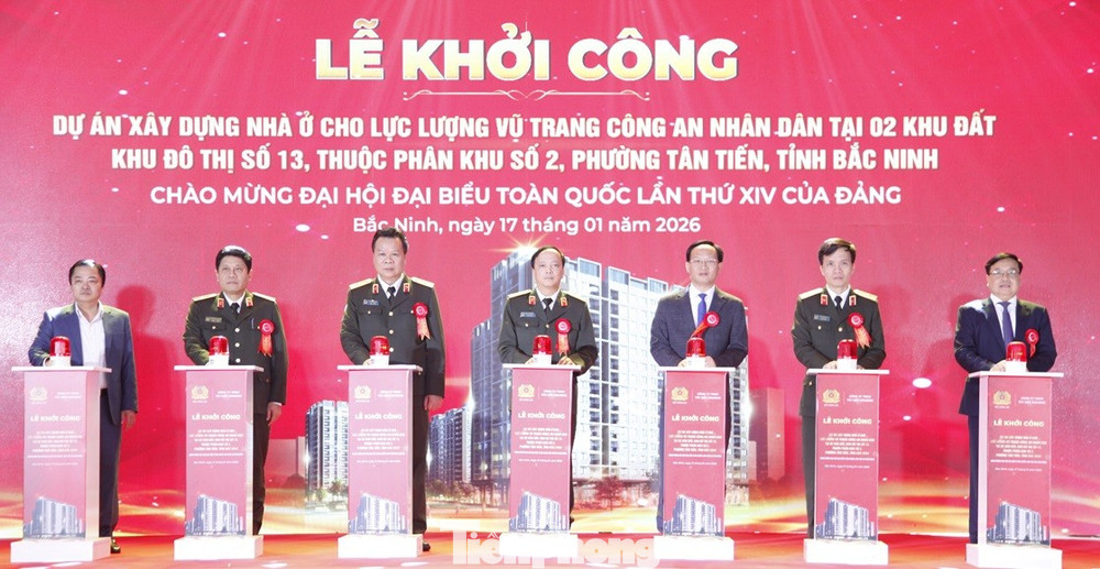 Bắc Ninh khởi c&ocirc;ng dự &aacute;n nh&agrave; ở x&atilde; hội cung cấp 900 căn hộ cho lực lượng c&ocirc;ng an&nbsp;- Ảnh 1.