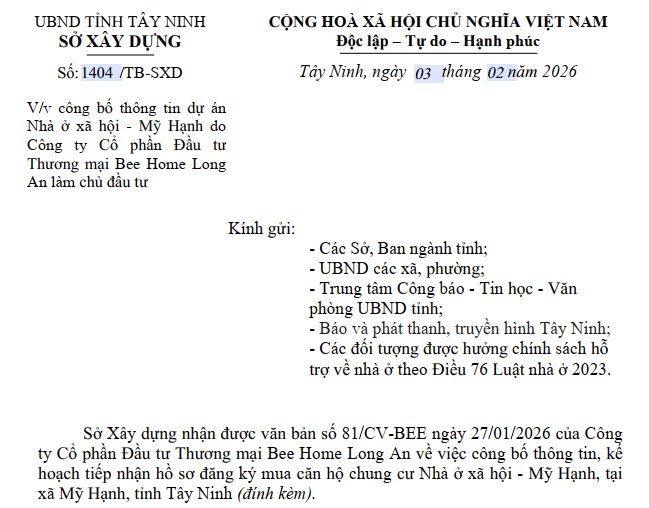 T&acirc;y Ninh mở b&aacute;n h&agrave;ng trăm căn nh&agrave; ở x&atilde; hội gi&aacute; từ 400 triệu/căn- Ảnh 1.