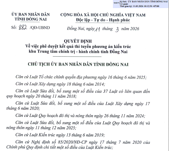 Kết quả thi tuyển Trung t&acirc;m Ch&iacute;nh trị - H&agrave;nh ch&iacute;nh mới Đồng Nai- Ảnh 1.