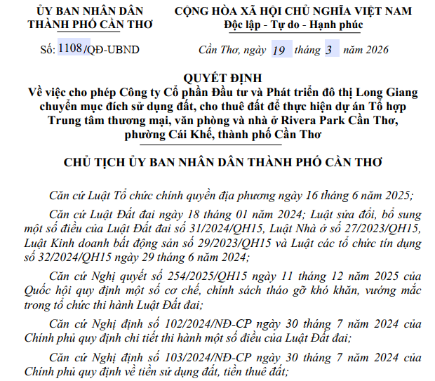 Cần Thơ gỡ vướng dự &aacute;n Rivera Park Cần Thơ ngay trung t&acirc;m th&agrave;nh phố- Ảnh 1.