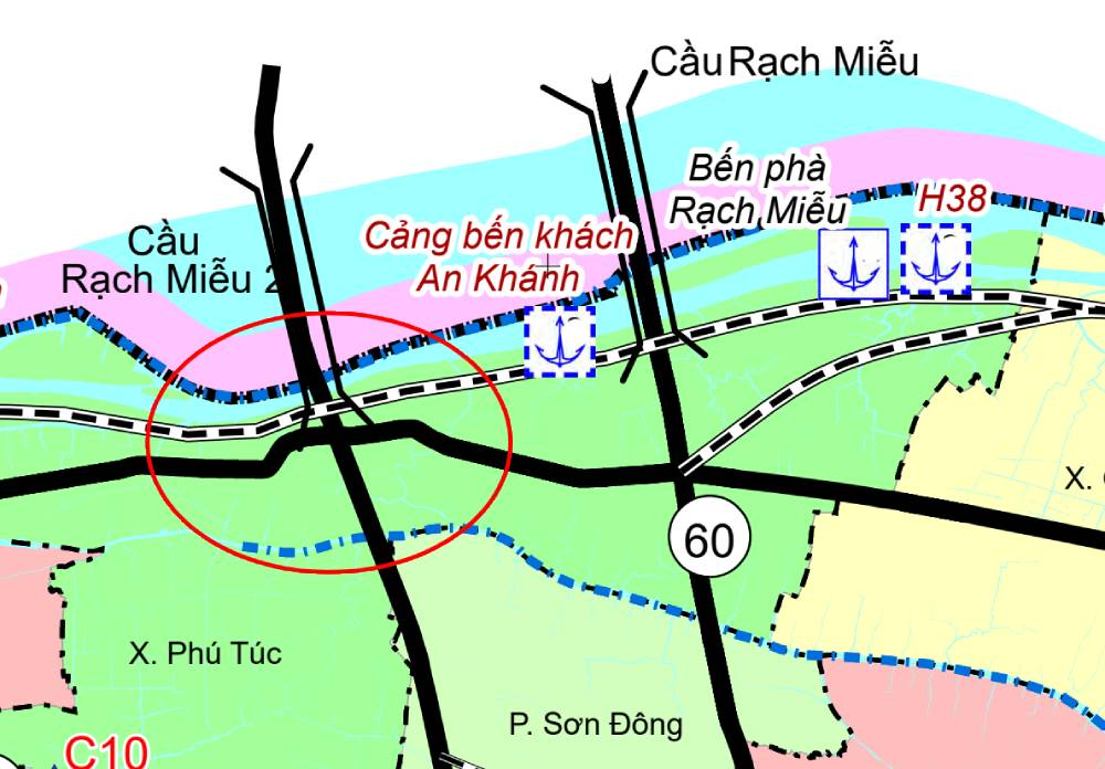 Vĩnh Long: Đề xuất l&agrave;m cầu vượt một chiều tại n&uacute;t giao cầu Rạch Miễu 2, khởi c&ocirc;ng 2026, ho&agrave;n th&agrave;nh 2027- Ảnh 1.