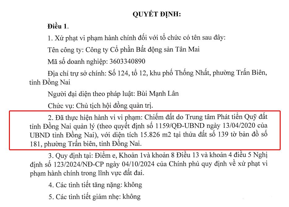 Một c&ocirc;ng ty bất động sản ở Đồng Nai bị buộc nộp lại hơn 22 tỷ đồng- Ảnh 2.