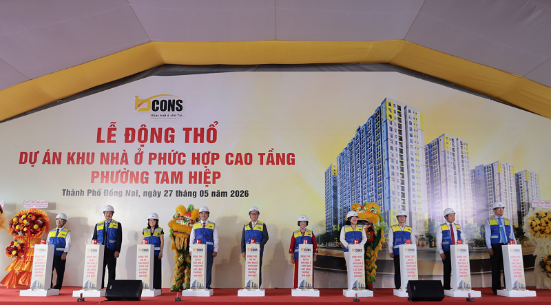 Bcons động thổ dự &aacute;n 2.800 căn hộ ở th&agrave;nh phố Đồng Nai- Ảnh 1.
