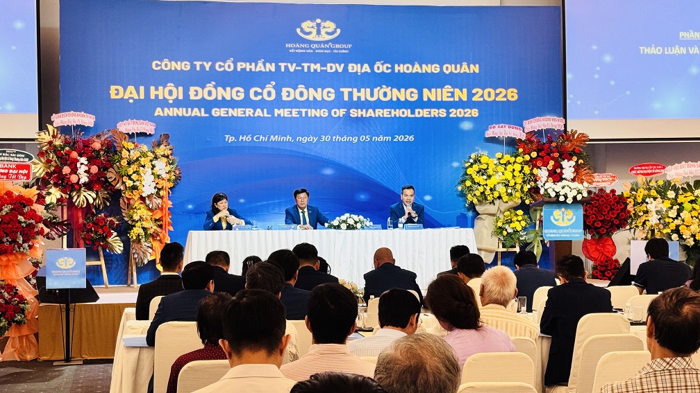 ĐHCĐ Ho&agrave;ng Qu&acirc;n: Doanh thu 1.200 tỷ, Golden City T&acirc;y Ninh th&agrave;nh &ldquo;&aacute;t chủ b&agrave;i&rdquo; 2026- Ảnh 1.