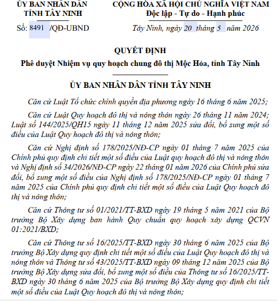 T&acirc;y Ninh ph&ecirc; duyệt quy hoạch chung đ&ocirc; thị 13.500 ha thuộc v&ugrave;ng Đồng Th&aacute;p Mười- Ảnh 1.