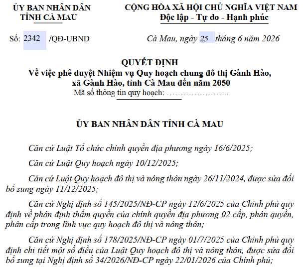 C&agrave; Mau quy hoạch chung x&atilde; ven biển th&agrave;nh đ&ocirc; thị ven biển loại III- Ảnh 1.