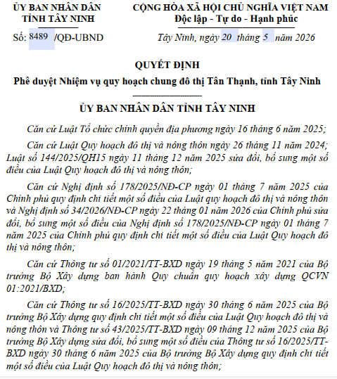 T&acirc;y Ninh quy hoach chung đ&ocirc; thi 11.800ha với c&aacute;c tuyến Quốc lộ 30C, Quốc lộ 62, Cao tốc Bắc Nam ph&iacute;a T&acirc;y- Ảnh 1.