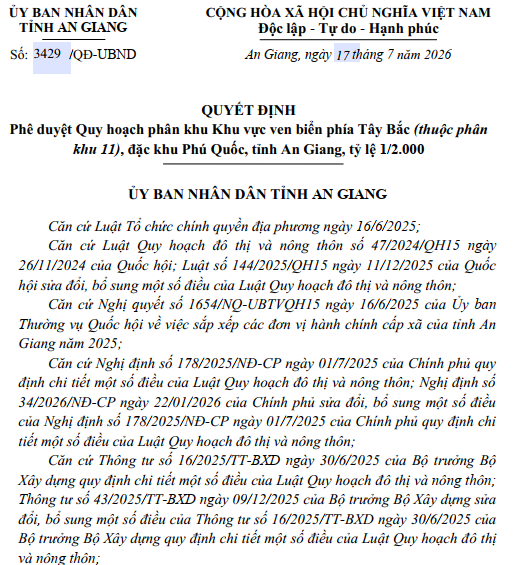 An Giang duyệt quy hoạch phân khu ven biển phía Tây Bắc có sân golf và casino- Ảnh 1.