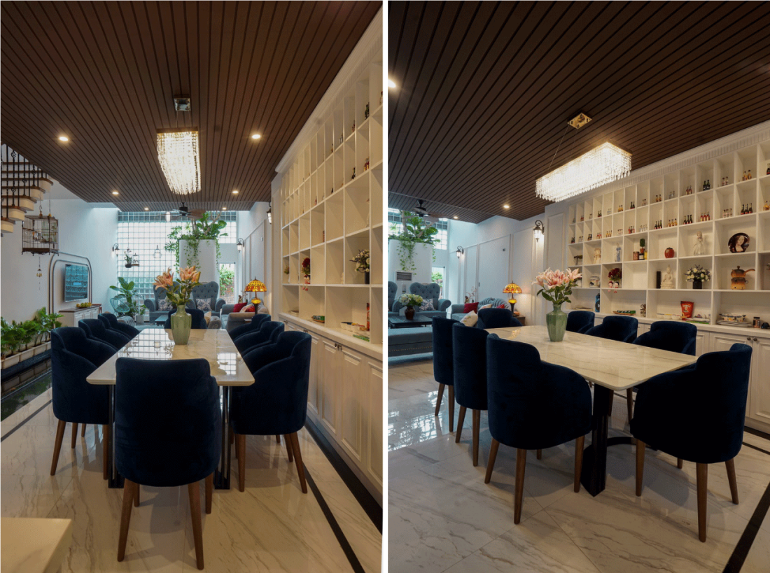 Gạch k&iacute;nh cản nắng hướng T&acirc;y cho nh&agrave; ống Đ&agrave; Nẵng đậm chất Indochine- Ảnh 6.