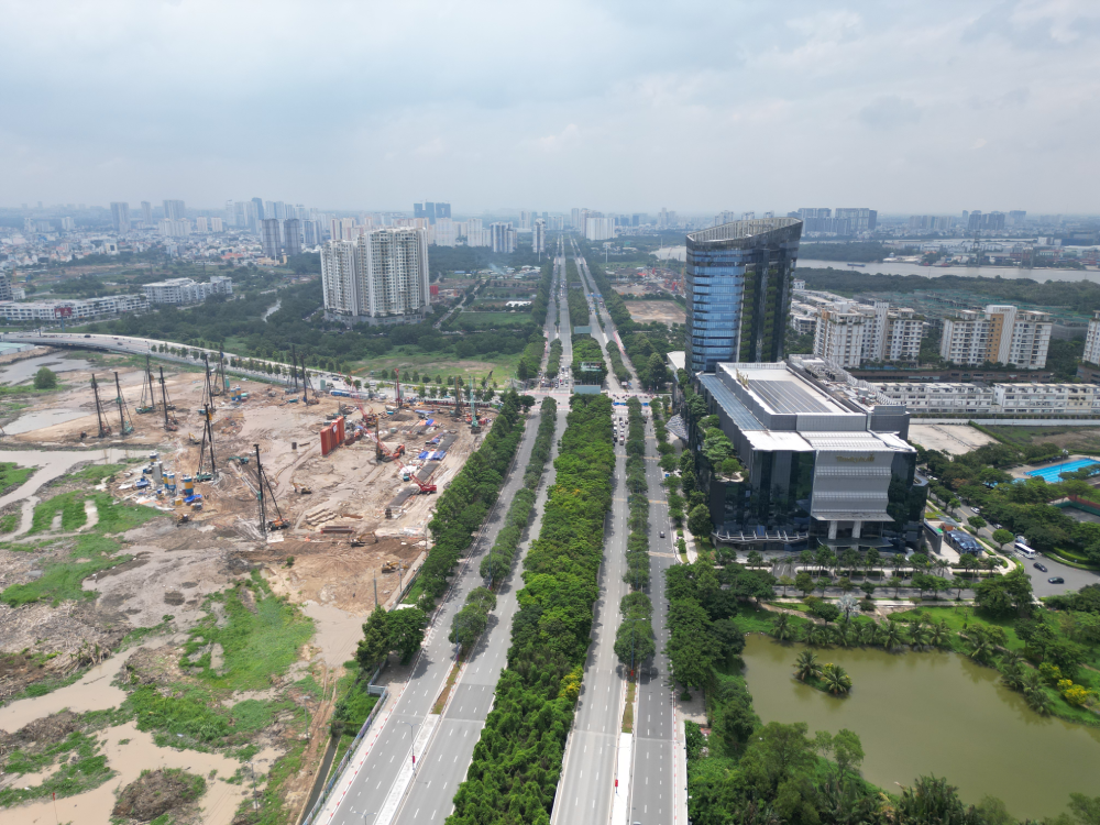Toàn cảnh khu vực xây tuyến metro 36.700 tỷ đồng đi qua Khu đô thị Thủ Thiêm- Ảnh 1.