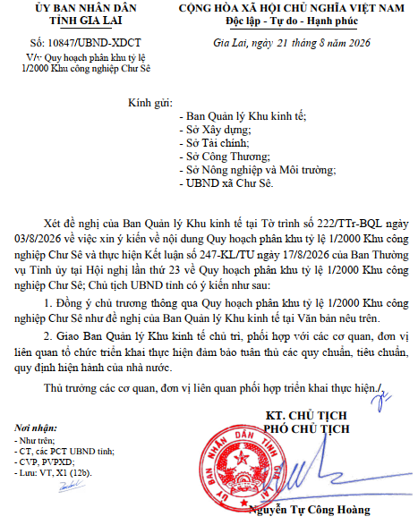 Gia Lai th&ocirc;ng qua quy hoạch Khu c&ocirc;ng nghiệp Chư S&ecirc; quy m&ocirc; 247- Ảnh 1.