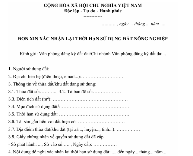 Trình tự, thủ tục xác nhận tiếp tục sử dụng đất nông nghiệp khi hết thời hạn tại Quảng Ninh- Ảnh 2.
