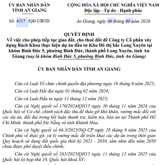 An Giang gỡ khó dự án khu đô thị 9ha tại TP Long Xuyên cũ- Ảnh 1.