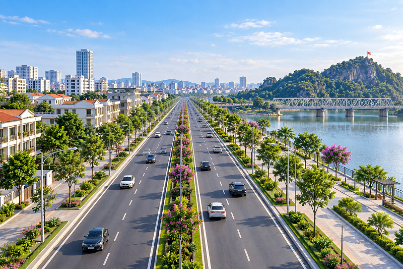 Thanh H&oacute;a đầu tư 700 tỷ đồng mở rộng gần 4km đường Trường Thi - H&agrave;m Rồng- Ảnh 1.