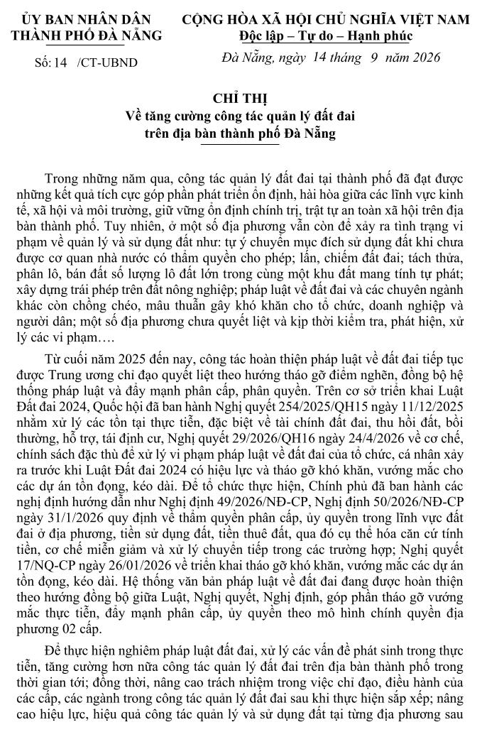Đà Nẵng có chỉ đạo mới về phân lô, chuyển đất nông nghiệp sang đất ở- Ảnh 1.