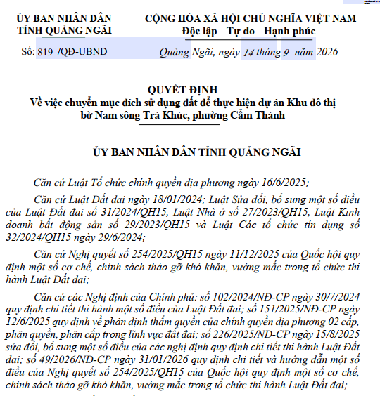 Bước tiến pháp lý khu đô thị ven sông Trà Khúc- Ảnh 1.