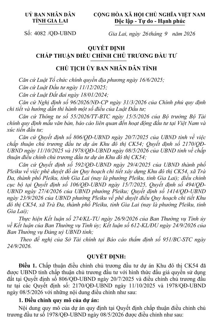 Gia Lai điều chỉnh khu đô thị 13.660 tỷ, giảm 818 căn nhà, tăng mạnh đất thương mại- Ảnh 1.