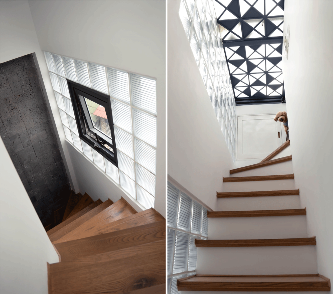 Nh&agrave; phố chỉ 20 m&sup2; TP.HCM: Cấu tr&uacute;c xoay khối vu&ocirc;ng v&agrave; dải đệm thang bọc quanh- Ảnh 8.