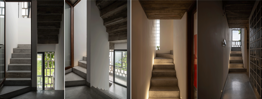 Cải tạo nh&agrave; ống hẹp 60m2 tại Huế Cấu tr&uacute;c da thở hai lớp chống nắng hướng T&acirc;y v&agrave; chống ngập- Ảnh 9.