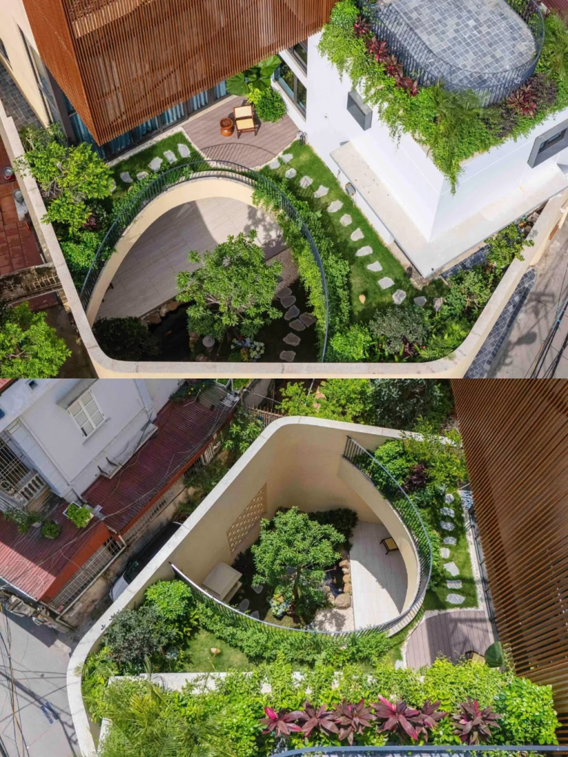 Nh&agrave; phố ba thế hệ tại H&agrave; Đ&ocirc;ng: 3 khoảng vườn đan xen h&oacute;a giải khu đất h&igrave;nh lục gi&aacute;c- Ảnh 9.