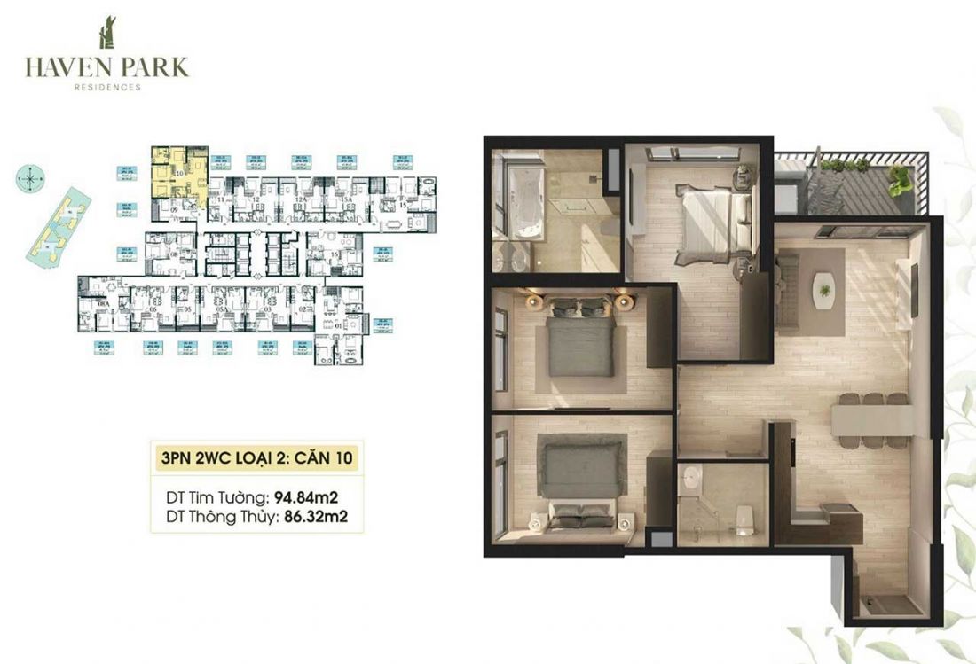 Phân khu căn hộ Haven Park Residences – Khu đô thị Ecopark
