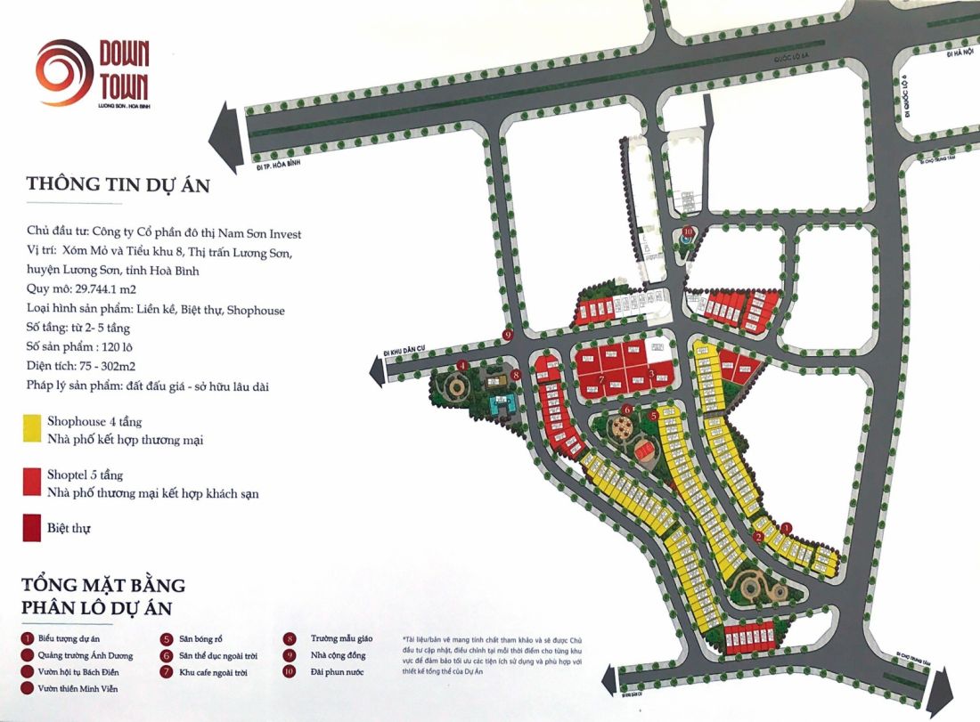 Dự án 9 Down Town Lương Sơn Hòa Bình
