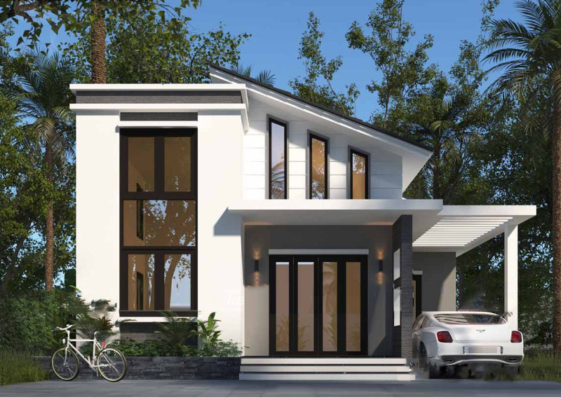 50+ Mẫu nhà mái lệch bằng tôn thiết kế đẹp, tiết kiệm chi phí