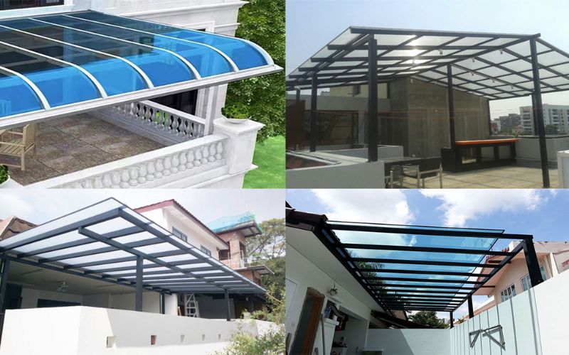 Mái chất liệu nhựa trong suốt