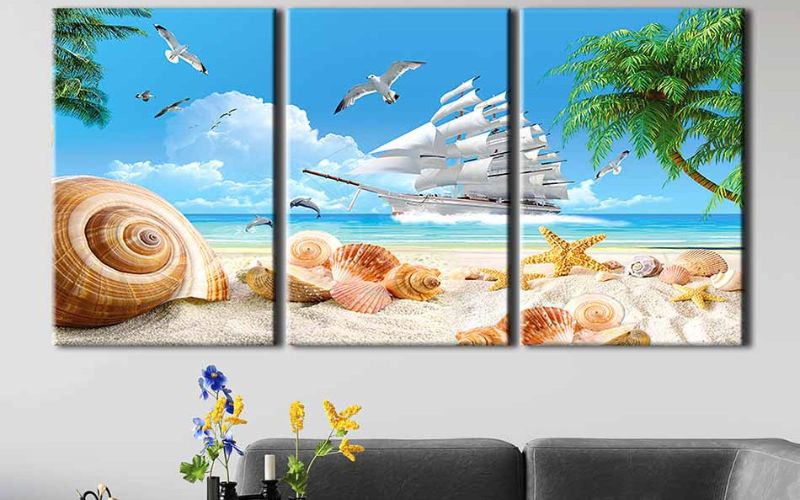  Tranh phong cảnh hoa lá hay sông nước sẽ rất phù hợp với gia chủ mệnh thủy