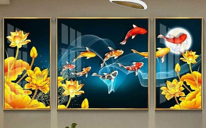 Hình tượng cá bay lên trời giúp cổ vũ tinh thần gia chủ vượt qua khó khăn