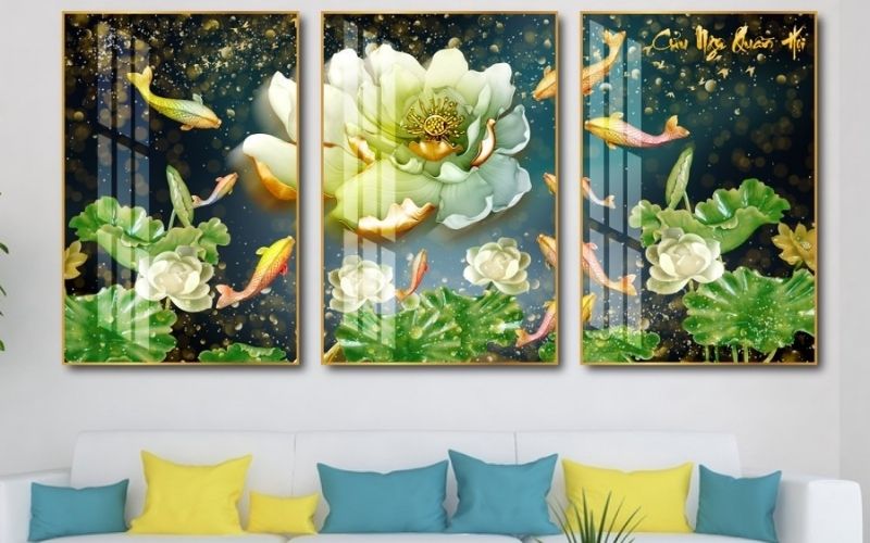 Cửu ngư quần hội với ý nghĩa mong muốn sự thăng tiến trong sự nghiệp