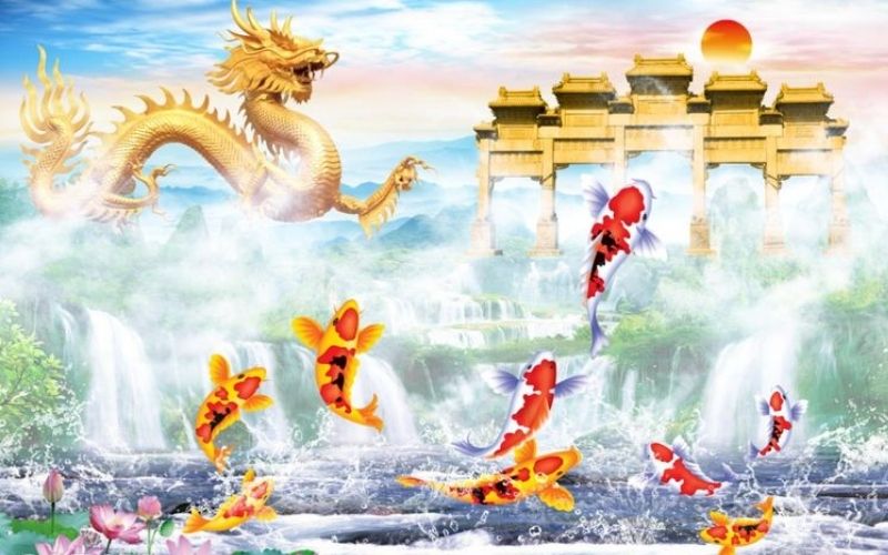Vì sao tranh cá chép vượt vũ môn lại được ưa chuộng?