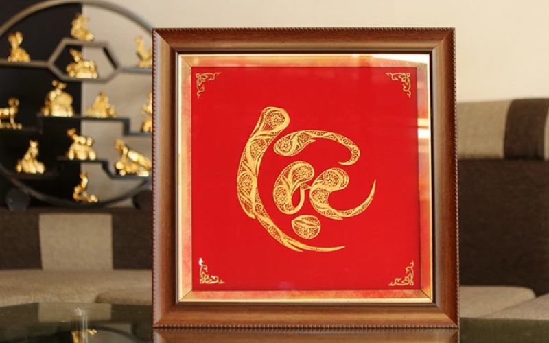 Tranh lộc treo trong nhà tạo nên điểm nổi bật thu hút ánh nhìn 