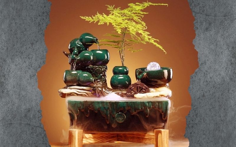 Không gian trở nên năng động và mới vẻ với dòng thác phong thủy