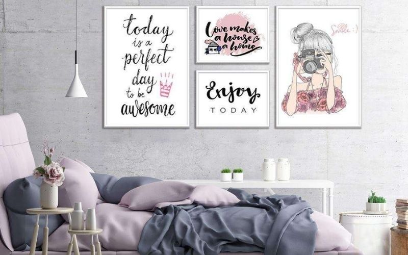 Tranh treo phòng ngủ phong cách hiện đại phù hợp với giới trẻ