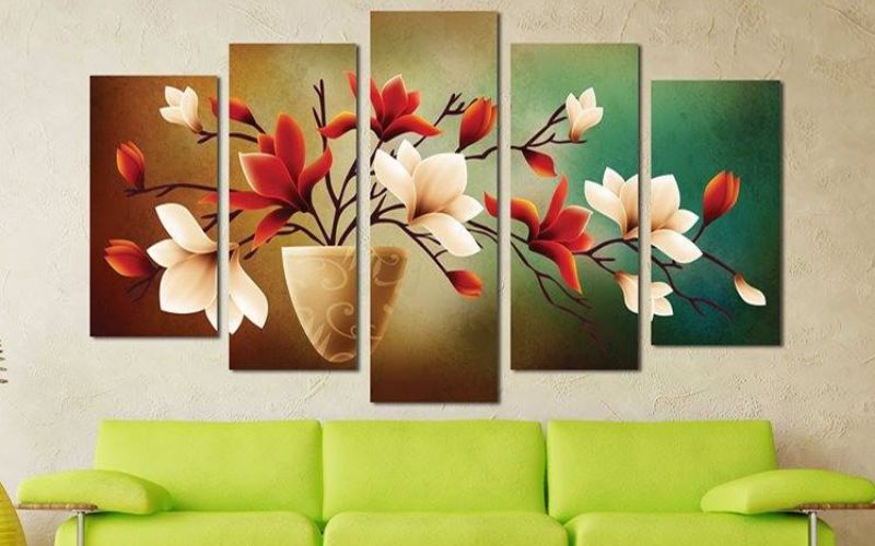 Tranh hoa đơn giản, tinh tế và hiện đại