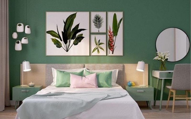 Cây lá tạo cảm giác mát mẻ yên bình cho căn phòng