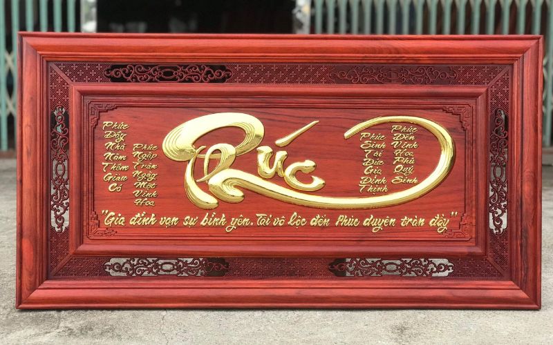 Ý nghĩa tranh chữ Phúc trong phong thủy nhà ở