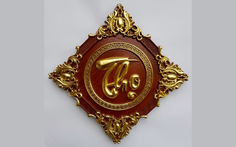 Mẫu tranh chữ thọ bằng đồng