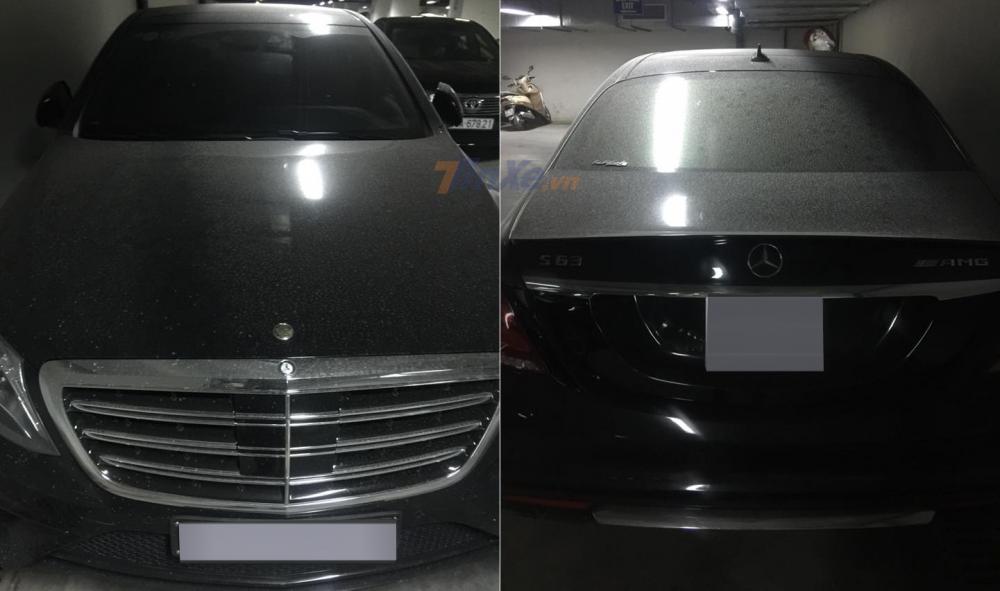 Mercedes-Benz S63 AMG thế hệ mới bị bắt gặp đỗ tại hầm gửi xe Hà Nội với ngoại thất đóng bụi dày đặc